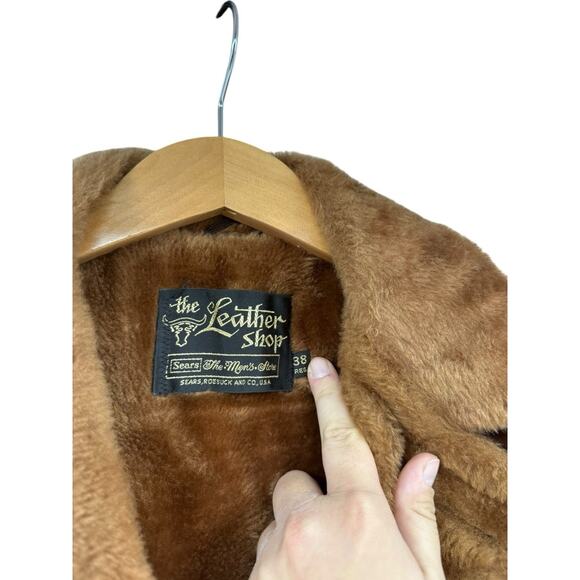 Vintage 70's Sears The Leather Shop Dark Brown Button Suede Jacket Mens 38 Reg - Picture 6 of 10